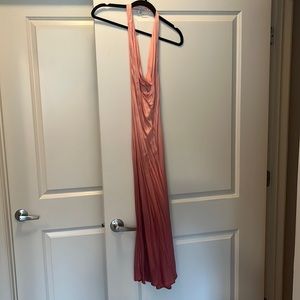 Backless ombré midi